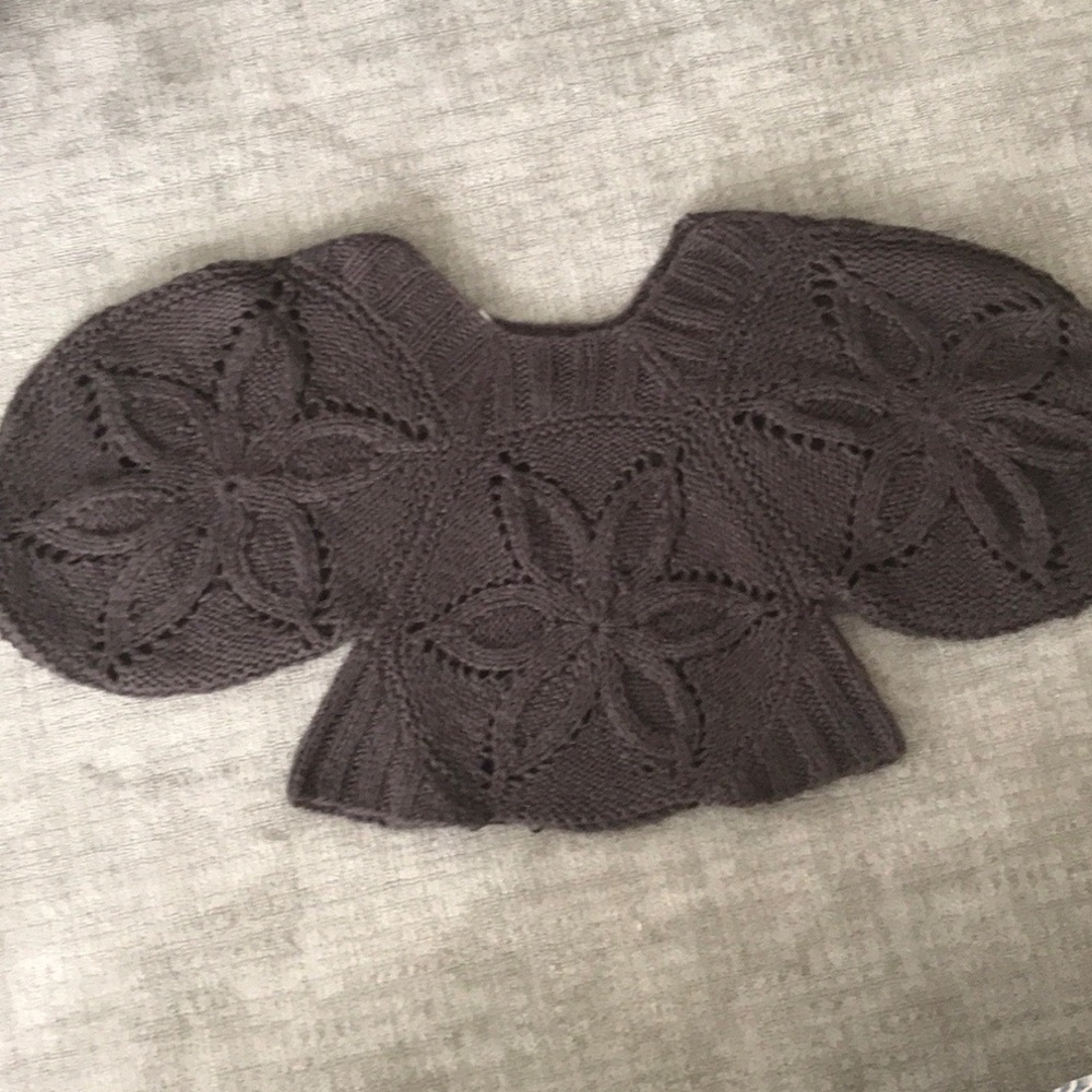 Renee C. Crocheted Cropped Sweater